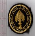 Special Operations Command SOCOM  Bullion Pocket Patch 