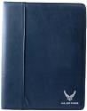 US Air Force Wing Logo Embroidered on Ultra Soft Leather Fabric Padfolio