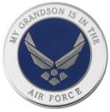 My Grandson is in the Air Force with Wing Lapel Pin 