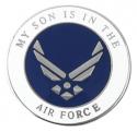 My Son is in the Air Force with Wing Lapel Pin 