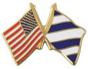 Army USA Flag and 3D Infantry Division Crossed Flags Lapel Pin 