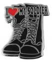 Army I Heart my Soldier Combat Boot Design Lapel Pin 