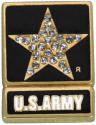 Army Star Logo with Gemstones Lapel Pin