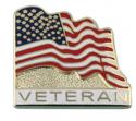 USA Veteran Wavy Flag Lapel Pin 