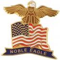 Noble Eagle with Banner Lapel Pin Noble Eagle with Banner Lapel Pin