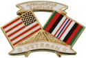 USA Afghanistan Campaign Veteran Crossed Flag Lapel Pin 