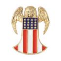  Patriotic and Veteran Lapel Pin Patriotic Angel Pin with Tie Tac Attachment