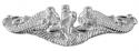 Navy Submarine Dolphin Silver Pin 