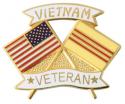 USA Vietnam Crossed Flag Lapel Pin 