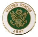 US Army Crest Round Lapel Pin 