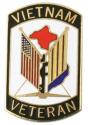 Vietnam Vet Shield Lapel Pin 