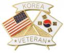 USA Korea Crossed Flag Lapel Pin 