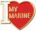 I Heart My Marine Lapel Pin 