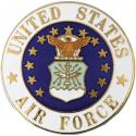 United States Air Force with Crest Large Lapel Pin 