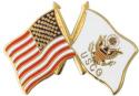 USA Coast Guard Crossed Flag Pin 