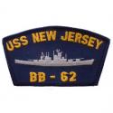 USS New Jersey Navy Hat Patch