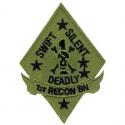 USMC 1st Recon Battalion Patch OD