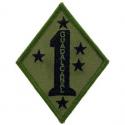 USMC 1st Division Patch  OD