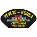 WWII-Korea-Vietnam Vet Hat Patch
