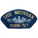 USS Michigan Navy Hat Patch