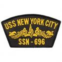 USS New York City Navy Hat Patch