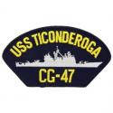 USS Ticonderoga Navy Hat Patch