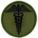 Army Caduceus Rank Patch OD