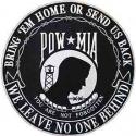 POW MIA You Are Not Forgotten Large Circle Patch 