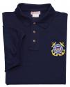 US Coast Guard Crest Direct Embroidered Navy Polo Shirt