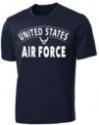 United States Air Force Full Front on Blue Performance T-Shirt