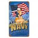 Navy Pinup Metal Sign 