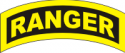 Ranger Tab Decal  (Gold on Black)