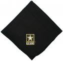 US Army Star Logo Direct Embroidered Black Stadium Blanket