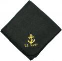 US Navy with Anchor Logo Direct Embroidered Charcoal Stadium Blanket