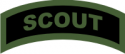 Scout Tab Decal  (Green on Black)