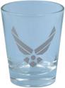 Air Force 2 OZ Clear Shot Glass  with Hap Wings
