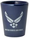 UNITED STATES AIR FORCE 1.5OZ LUSTER COBALT SHOT GLASS