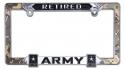 UNITED STATES ARMY RETIRED 3D GRAPHIC METAL LICENSE PLATE FRAME