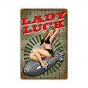 Lucky Lady Metal Sign