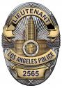 Los Angeles (Lieutenant) Department Officer's Badge all Metal Sign with your bad