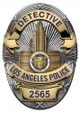Los Angeles (Detective) Department Officer's Badge all Metal Sign with your badg