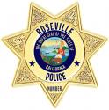 Roseville, California Police (Officer) Department Officer's Badge all Metal Sign