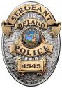 Delano CA. Police Department (SERGEANT) Badge Cut Out all Metal Sign with your B