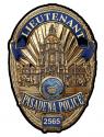 Pasadena Police Department (Lieutenant) Badge all Metal Sign with your badge num