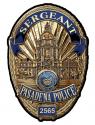 Pasadena Police Department (SERGEANT) Badge all Metal Sign with your badge  #