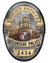 Oceanside Police (Officer) Department Badge all Metal Sign with your badge numbe