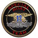 Naval Special Warfare Unit Special Boat Team 12 all metal Sign  16" Round