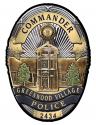Greenwood Village, CO. Police (Commander) Department Badge all Metal Sign with y