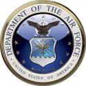 Department of the Air Force Emblem All Metal Sign.  14" Round