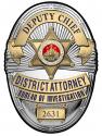 Los Angeles Country District Attorney Investigator (Deputy Chief) Metal Sign Bad